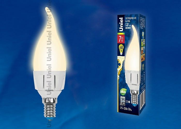 Лампа светодиодная Uniel FR PLP01WH E14 7Вт 3000K UL-00002416