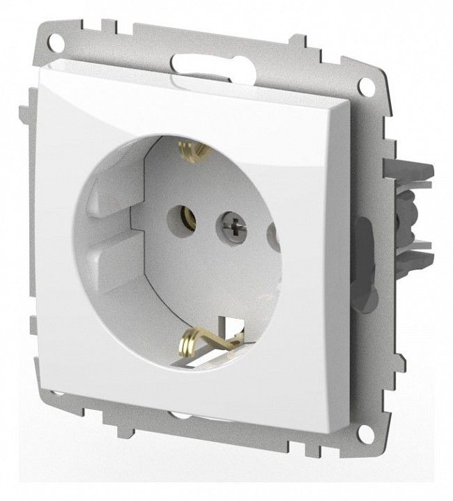 Розетка с заземлением, без рамки Elbi Eleсtriс Zena Vega 609-015600-217
