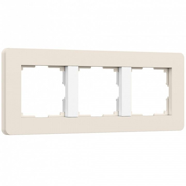 Рамка на 3 поста Werkel Split (айвори/белый, soft-touch) W0033066