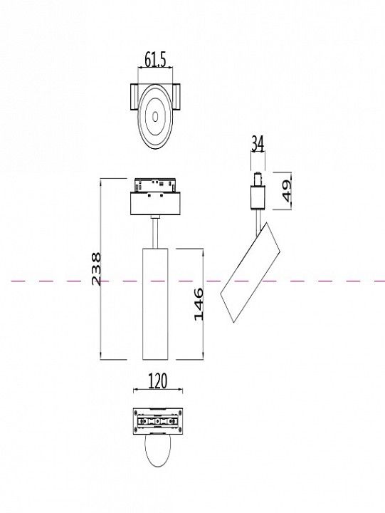 Светильник на штанге Maytoni Technical Фокус TR019-2-15W4K-W