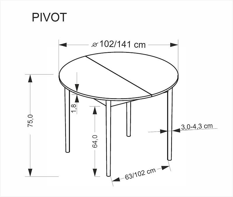Стол обеденный Pivot 102
