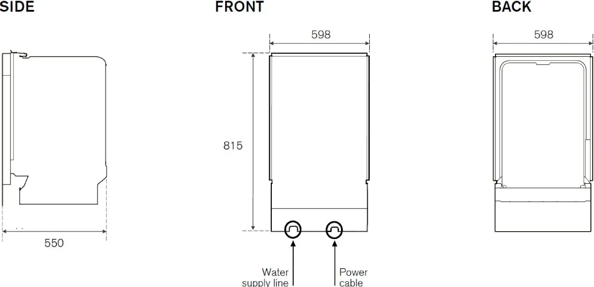 Встраиваемая посудомоечная машина Bertazzoni DW60EPRS