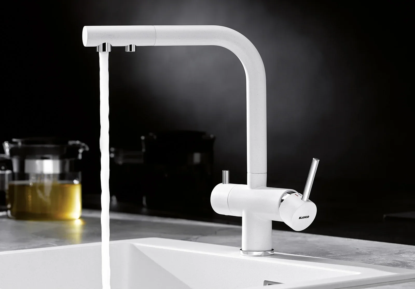Смеситель Blanco FONTAS II 525141 Silgranit белый