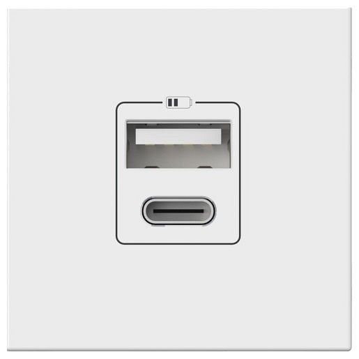 Розетка 2хUSB type A и C без рамки Elbi Eleсtriс Moda Vox 611-040232-335