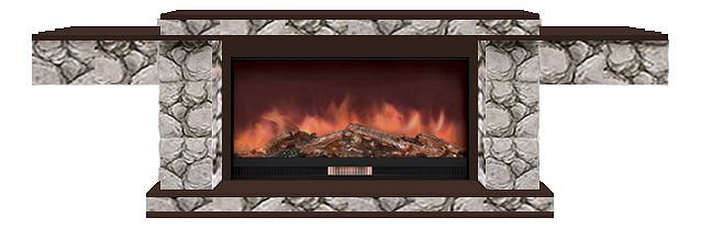 Комплект из электрокамина напольного и портала (217.5х41.5х70 см) Тауэр Карелия Premier S86 ТА000002