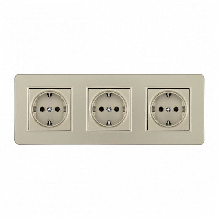 Розетка с заземлением и со шторкой Arte Milano SET16-3 SET16-3-40-1x3 shampan