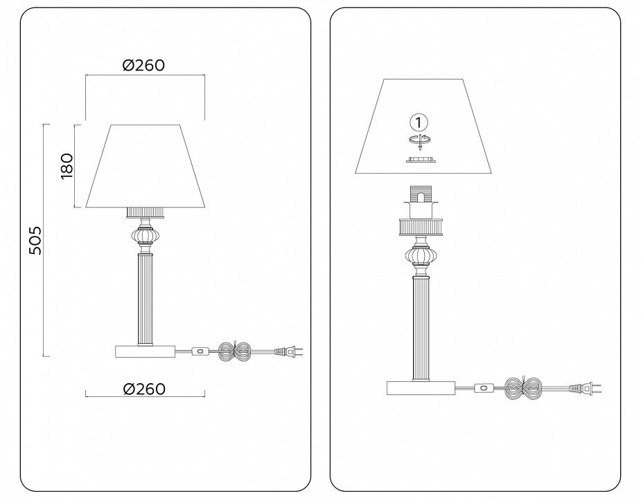 Настольная лампа декоративная Ambrella Light LH LH71007