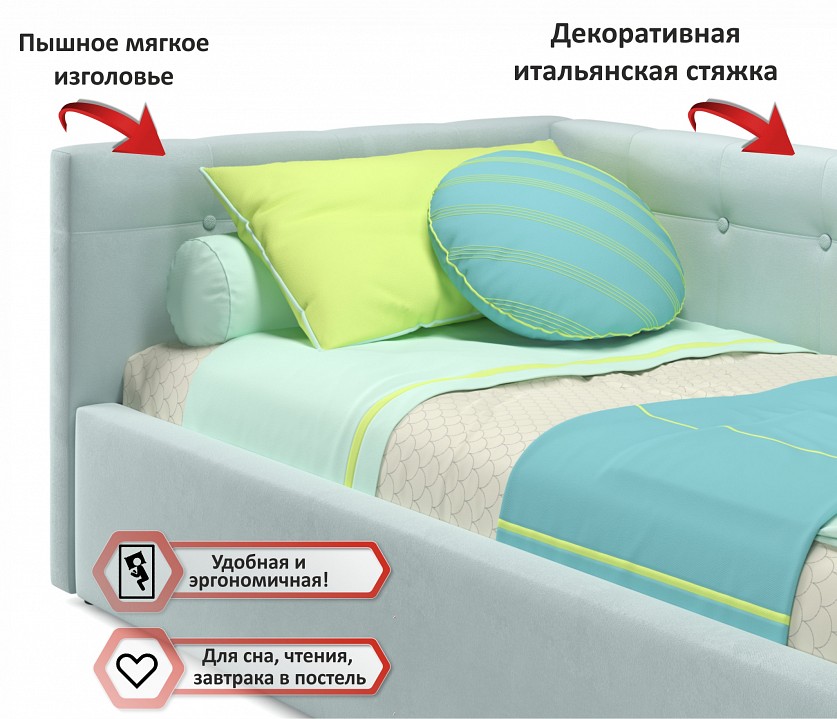 Кровать односпальная Bonna 2000x900