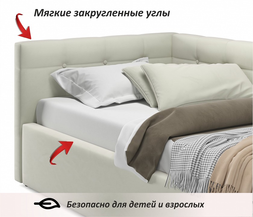 Кровать односпальная Bonna с матрасом АСТРА 2000x900