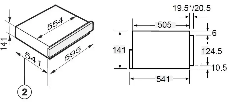 Встраиваемый подогреватель посуды Kuppersberg KWD 600 BX