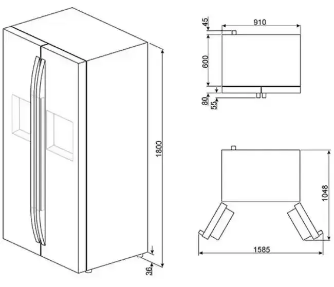 Холодильник Smeg SBS63XEDH