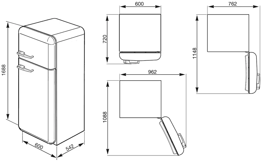 Холодильник Smeg FAB30LB1