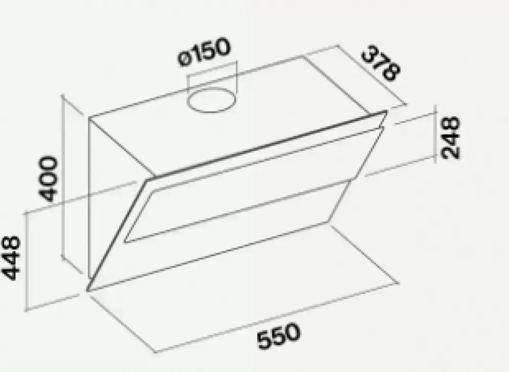 Вытяжка Falmec VERSO 55 WHITE