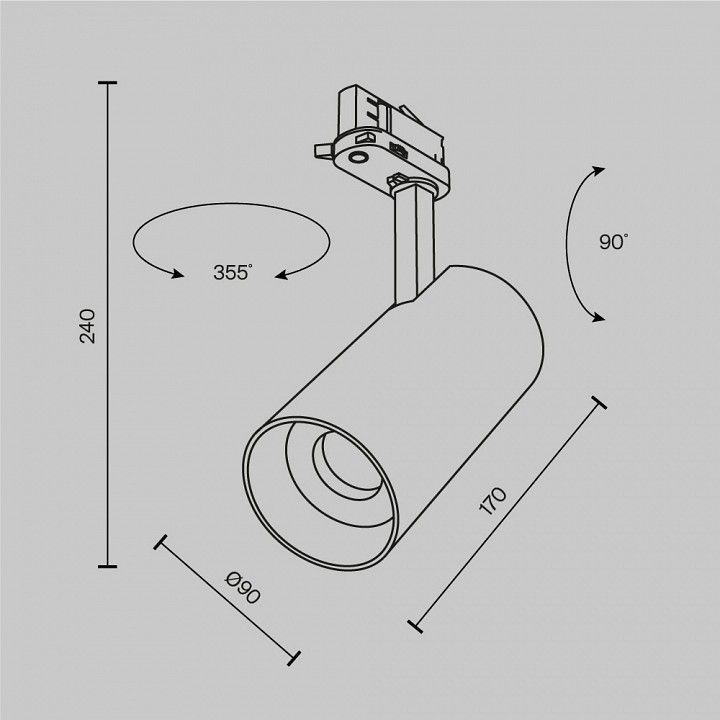 Светильник на штанге Maytoni Technical Фокус TR197-3-40WCCT-M-W