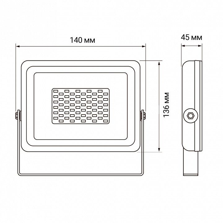 Настенно-потолочный прожектор Jazzway  PFL-SC-30W 6500K IP65