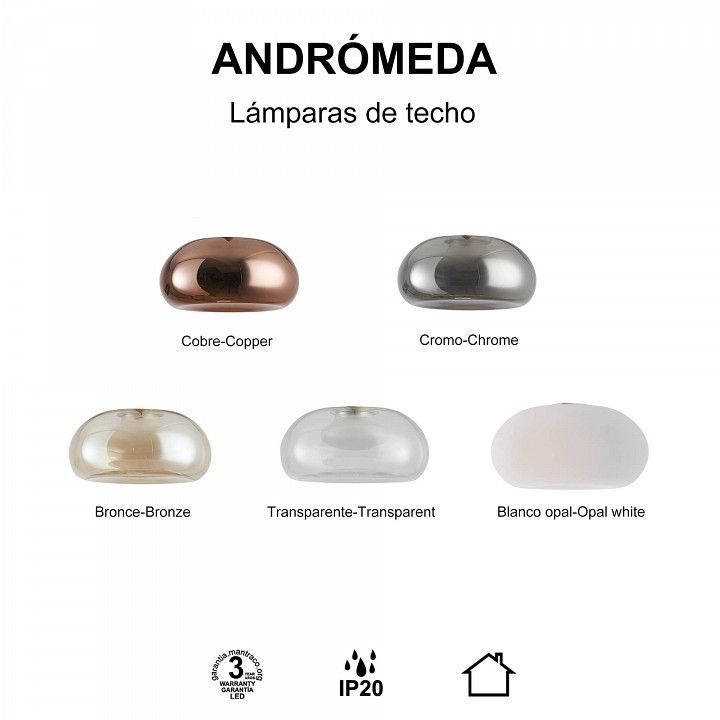 Плафон стеклянный Mantra Andromeda 9349