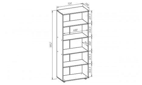 Стеллаж комбинированный МФ Jazz С212 С-212С