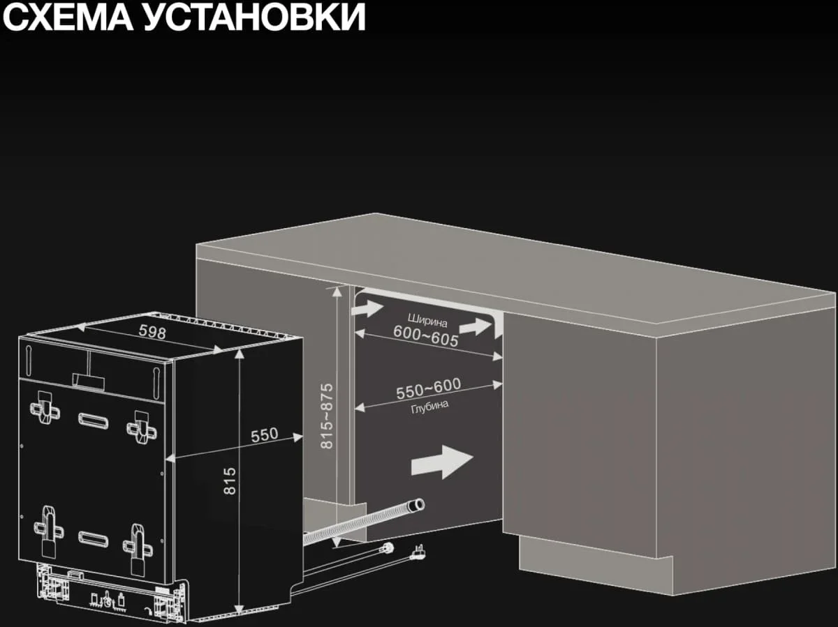 Встраиваемая посудомоечная машина Hyundai HBD 642