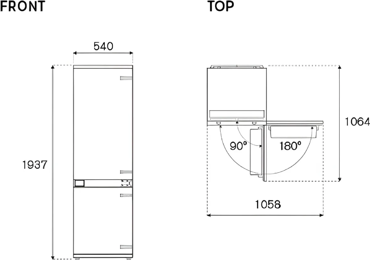 Встраиваемый холодильник Bertazzoni REF604BBNPTC