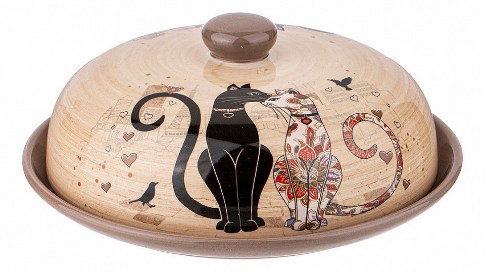 Блюдо с крышкой (23x10 см) Парижские Коты 358-1728