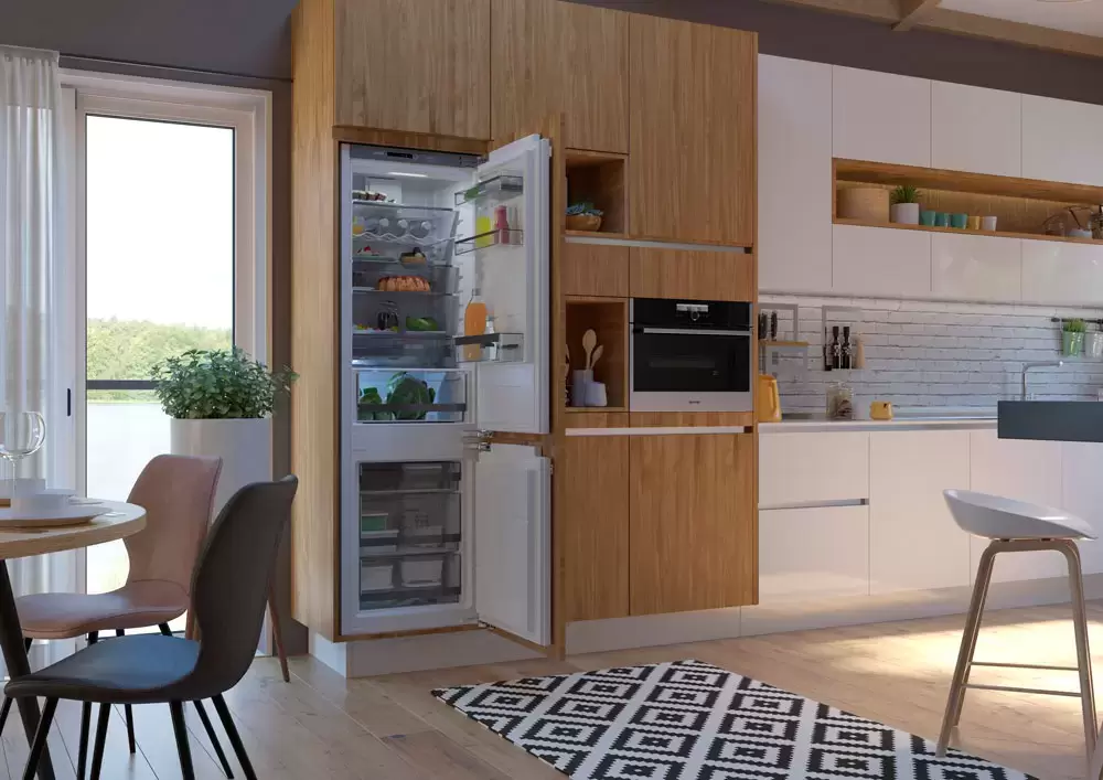 Встраиваемый двухкамерный холодильник Gorenje NRKI4182A1