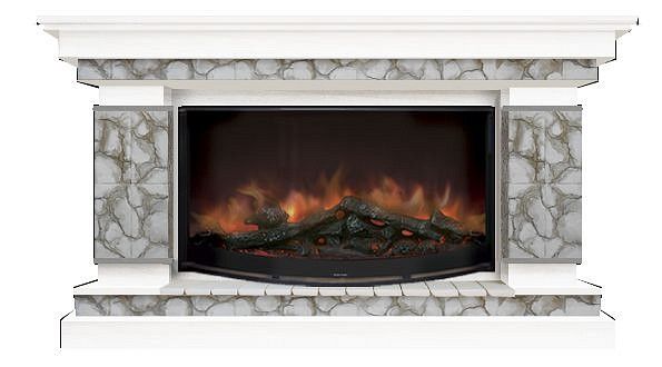 Комплект из электрокамина напольного и портала (143x45x82.5 см) Лорд Карелия Rondo 86 ЛО000020