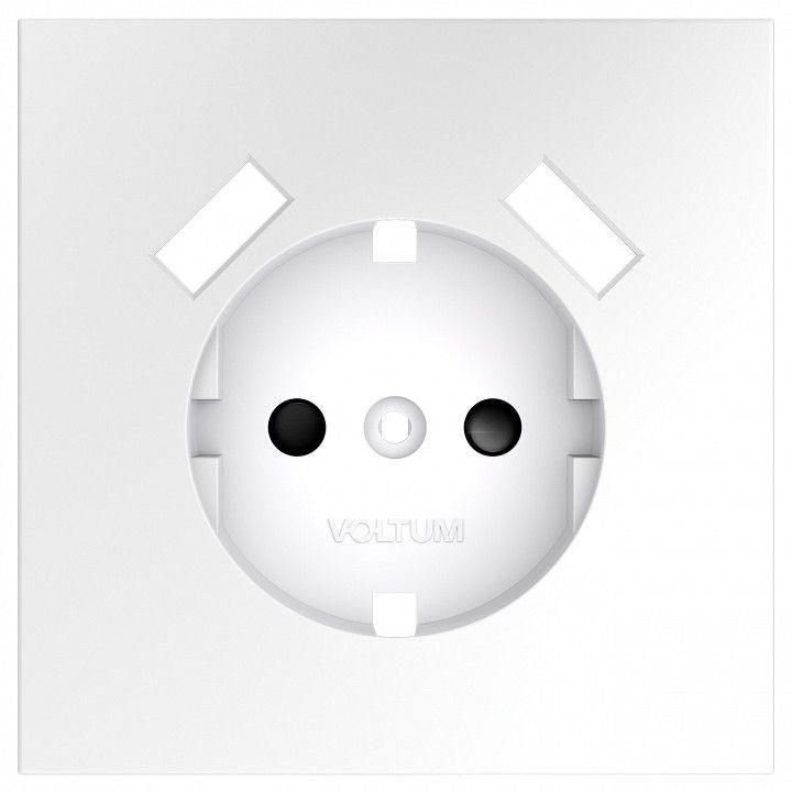 Накладка для розетки с заземлением и со шторками и 2хUSB type A Voltum S70 VLS000902