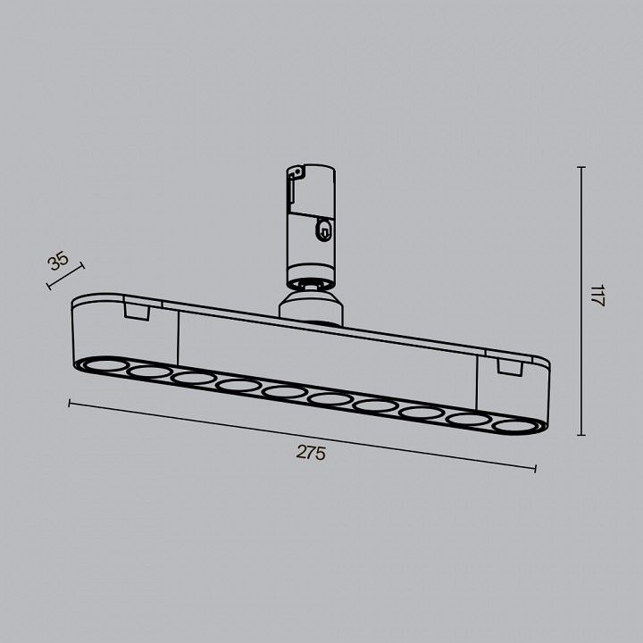 Светильник на штанге Maytoni Technical Точки поворотный TR203-1-10W3K-S-B