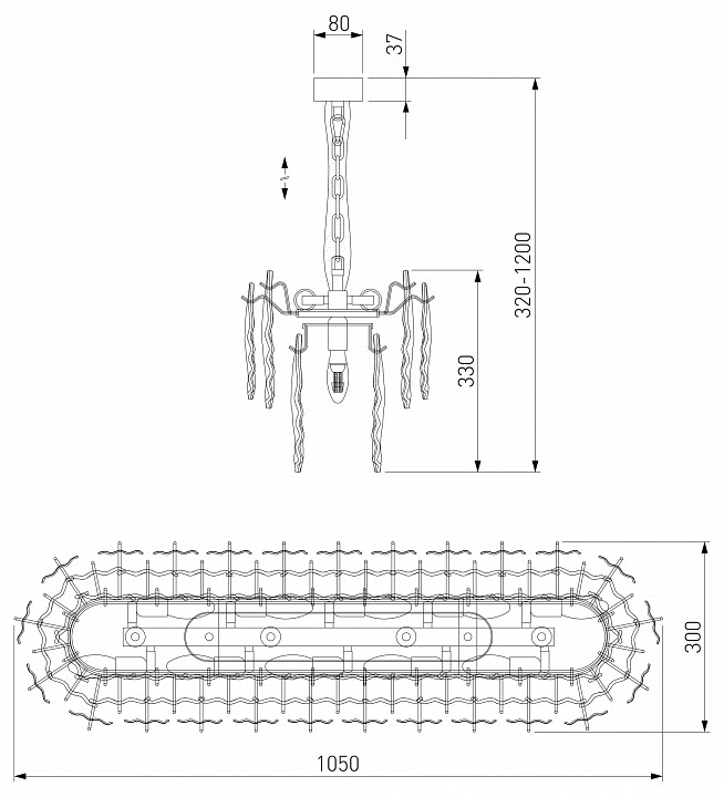Подвесная люстра Bogate's Leaf 370