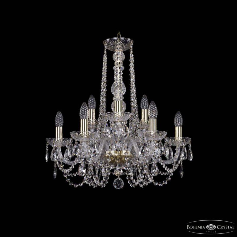 Подвесная люстра Bohemia Ivele Crystal 1402 1402/6+3/195/h-58 G