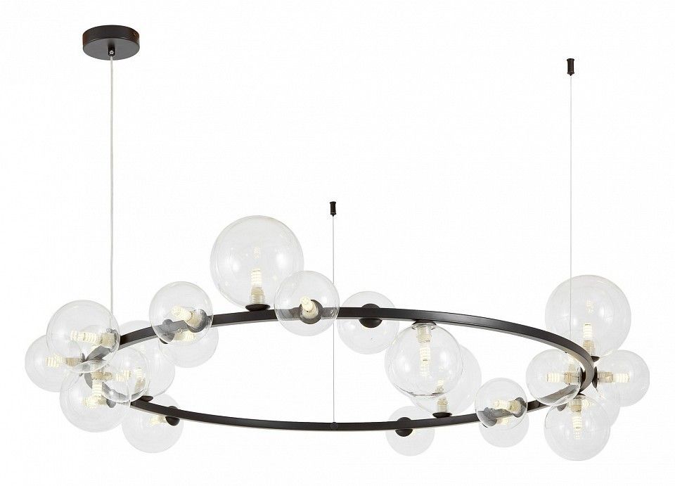 Подвесная люстра LUMINA DECO MERIDO LDP 7033-24 BK+CL