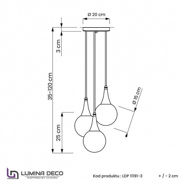 Подвесной светильник LUMINA DECO Rocherro LDP 11191-3 BK