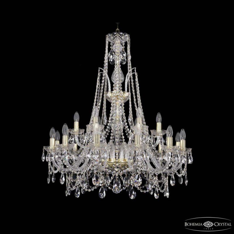Подвесная люстра Bohemia Ivele Crystal 1411 1411/12+6/300/XL-96 G
