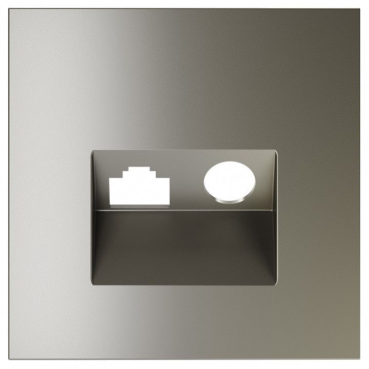 Накладка для ТВ-розетки и RJ-11 или RJ-45 Voltum S70 VLS002704