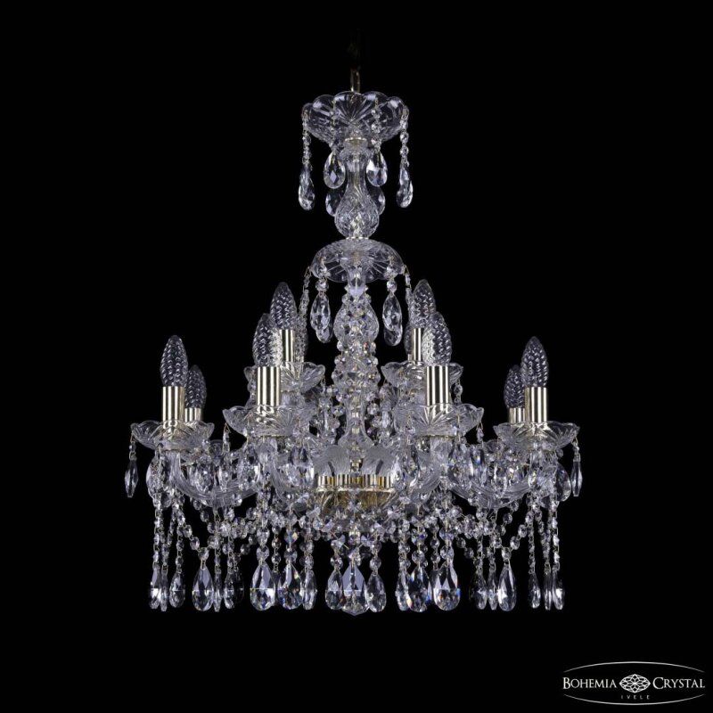 Подвесная люстра Bohemia Ivele Crystal 1413 1413/8+4/200/XL-66 G