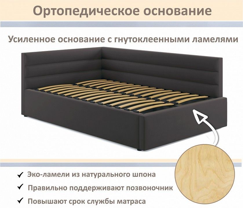 Кровать полутораспальная Aura 1200