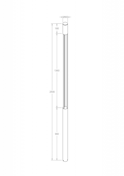 Наземный высокий светильник Maytoni Outdoor Mill O427FL-L30GF3K