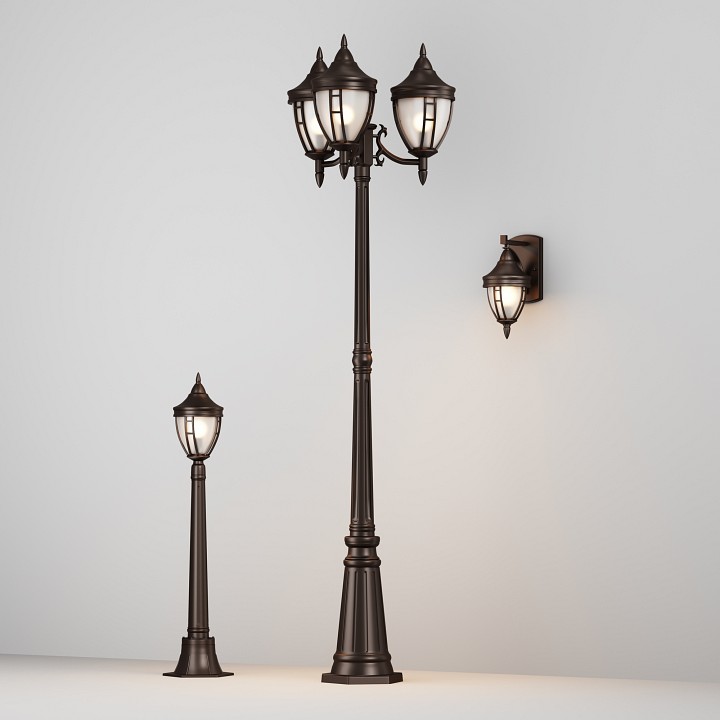 Наземный высокий светильник Maytoni Outdoor Rivoli O026FL-01B