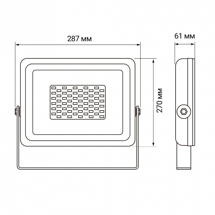 Настенно-потолочный прожектор Jazzway  PFL-SC-100W 6500K IP65