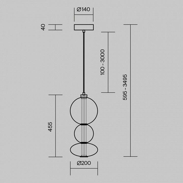 Подвесной светильник Maytoni Футуро MOD307PL-L24BS3K