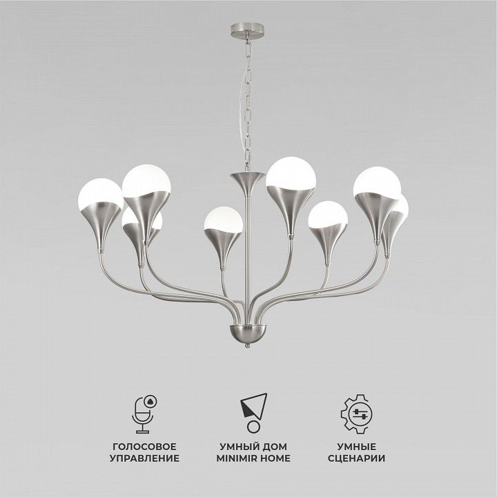 Подвесная люстра Eurosvet Calyx 60169/8 никель