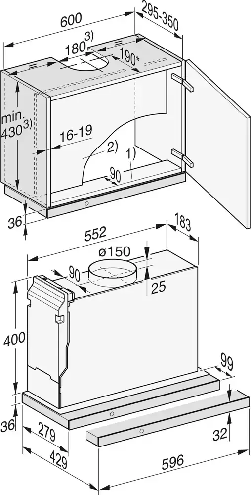 Встраиваемая вытяжка Miele DAS 4630 OBSW