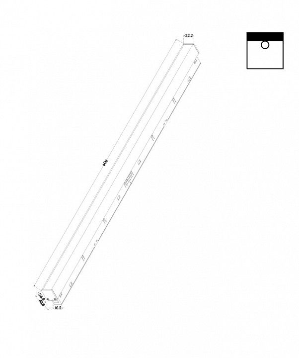 Встраиваемый светильник Maytoni Technical Basis TR030-2-24W4K-B