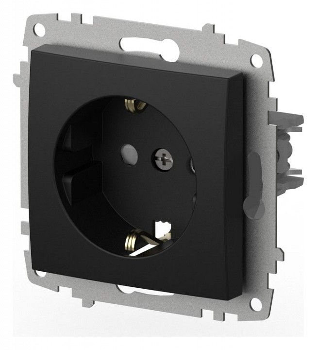 Розетка с заземлением и со шторкой, без рамки Elbi Eleсtriс Zena Vega 609-014800-243