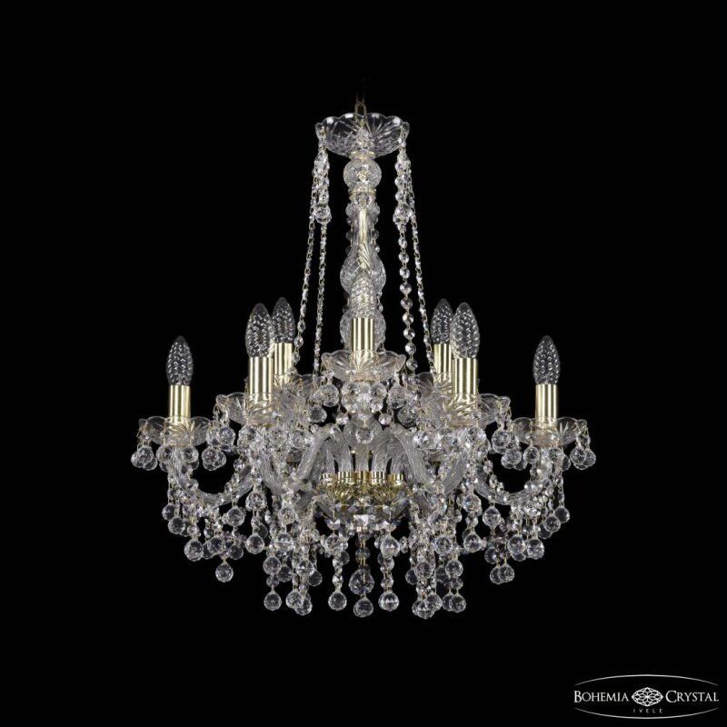Подвесная люстра Bohemia Ivele Crystal 1409 1409/6+3/195/h-63 G