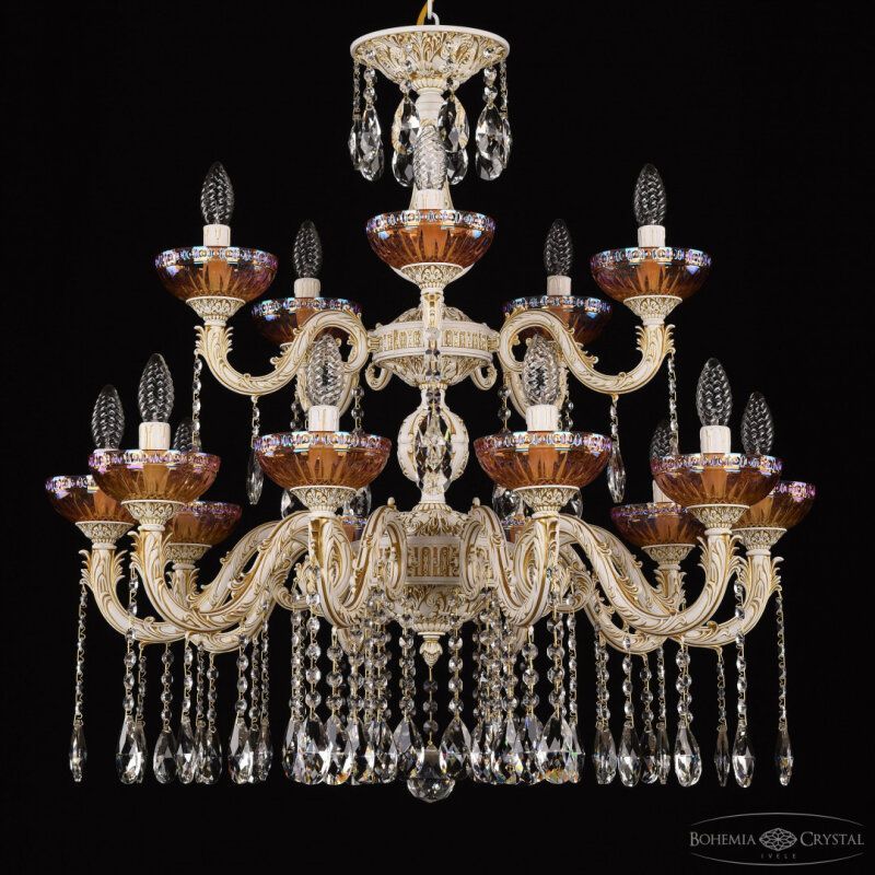 Подвесная люстра Bohemia Ivele Crystal AL7901 AL79101/10+5/250/2D A WMG P Shampan/M-1G