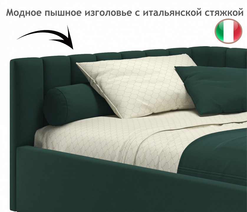 Кровать полутораспальная Milena 2000x1200 с ПМ