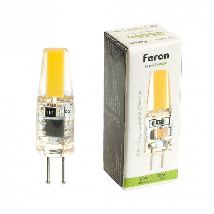 Лампа светодиодная Feron LB-423 G4 3Вт 4000K 51168