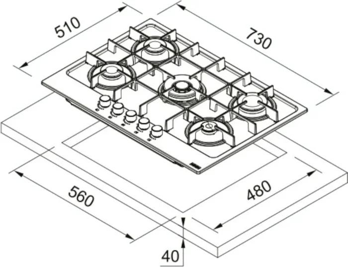 Варочная панель Franke FHMA 755 4G DC XS C
