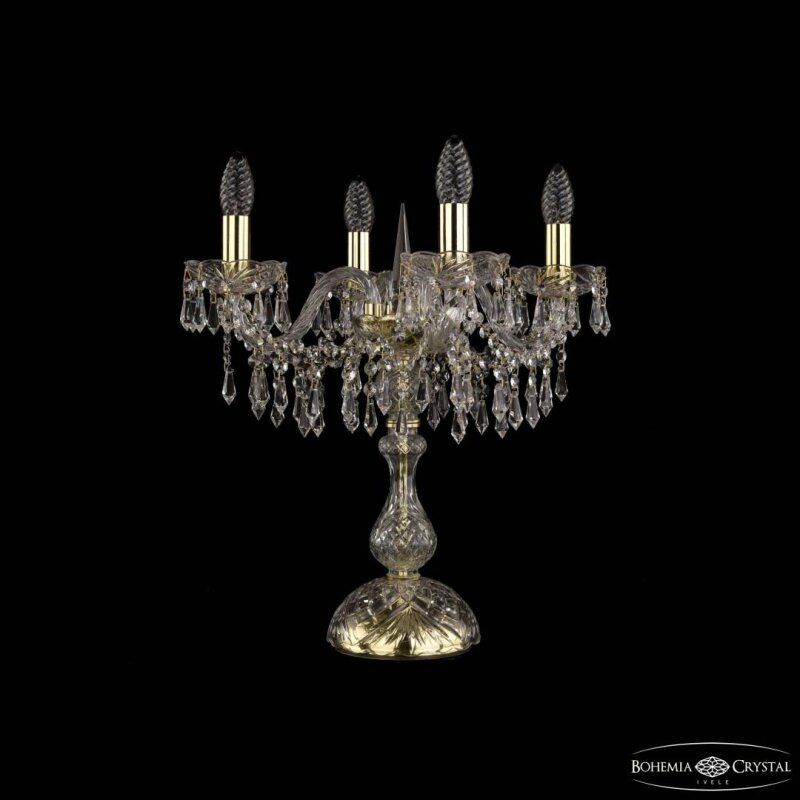 Настольная лампа декоративная Bohemia Ivele Crystal 1403 1403L/4/141-47 G